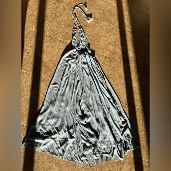 Rare Free People Look Into The Sun Maxi Dress Rainy Day Blue Size XS - Picture 6 of 10